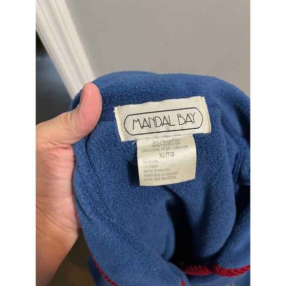 Mandal Bay Vintage Christmas Cardigan Gingerbread Peppermint Fleece Holiday XL - Picture 8 of 9